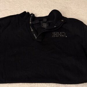 Harley-Davidson Black Button-Up Sweater